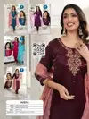 Aisha By Kaya Satin Silk Wholesale Kurti With Bottom Dupatta Suppliers In Mumbai
